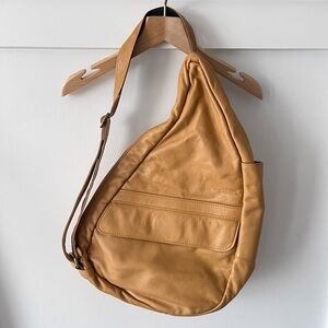 AmeriBag Chestnut Leather Healthy Back Travel Bag-Excellent Condition!